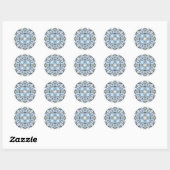 Vergeet me niet Blauw Ronde Sticker (Vel)