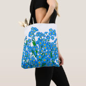 Vergeet me niet, Blauwe bloementekening, Natuur li Tote Bag (Dichtbij)
