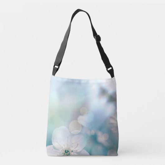 Vergeet me niet Blauwe Floral Crossbody Tas (Achterkant)