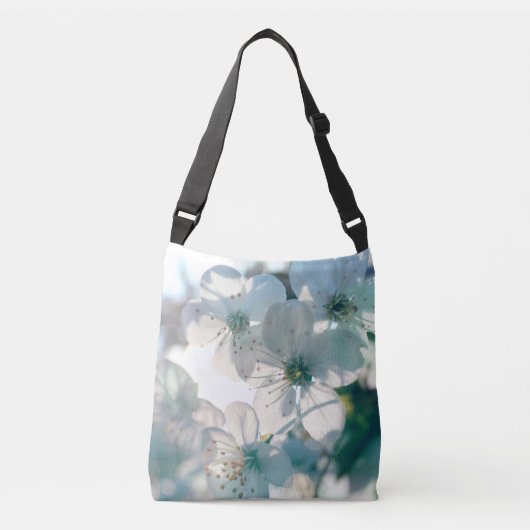 Vergeet me niet Blauwe Floral Crossbody Tas (Voorkant)