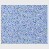 Vergeet me-niet Blauwe Floral Foto Cadeaupapier (Vlak)