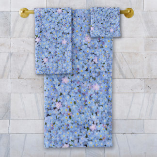 Vergeet me-niet Blauwe Fotografie Towel Bad Handdoek