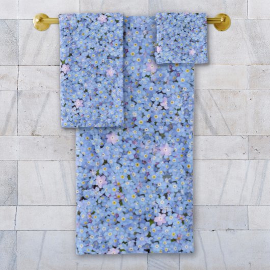 Vergeet me-niet Blauwe Fotografie Towel Bad Handdoek