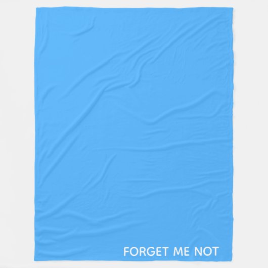 Vergeet-me-niet blauwe kleurennaam fleece deken (Voorkant)