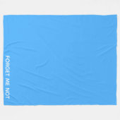 Vergeet-me-niet blauwe kleurennaam fleece deken (Voorkant (Horizontaal))