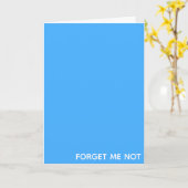 Vergeet-me-niet blauwe kleurennaam kaart (Gele Bloem)