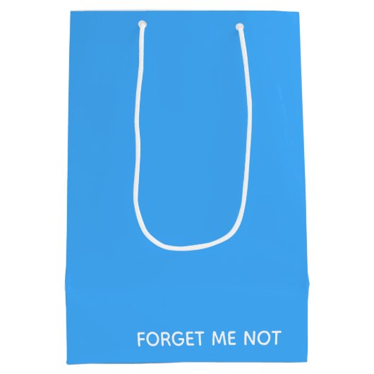 Vergeet-me-niet blauwe kleurennaam medium cadeauzakje (Achterkant)