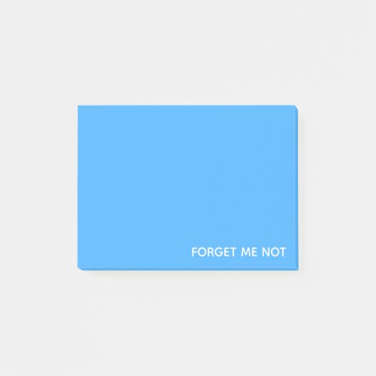 Vergeet-me-niet blauwe kleurennaam post-it® notes (Voorkant)