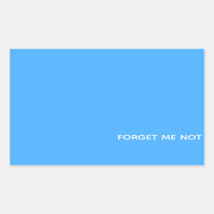 Vergeet-me-niet blauwe kleurennaam rechthoekige sticker
