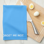 Vergeet-me-niet blauwe kleurennaam theedoek (Quarter Fold)