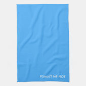 Vergeet-me-niet blauwe kleurennaam theedoek (Verticaal)