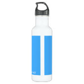 Vergeet-me-niet blauwe kleurennaam waterfles  (Achterkant)