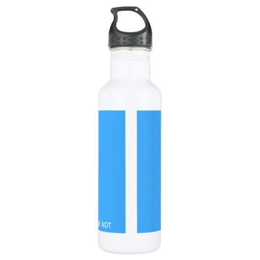 Vergeet-me-niet blauwe kleurennaam waterfles  (Achterkant)