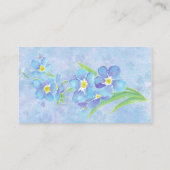 Vergeet me niet blauwe tuinventilator visitekaartje (Achterkant)