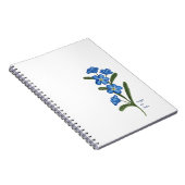 Vergeet me niet Bloem Custom Notitieboek (Rechterzijde)