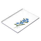 Vergeet me niet Bloem Custom Notitieboek (Linkerzijde)