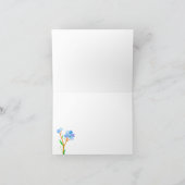 Vergeet me niet Bloem Dank je Bedankkaart (Binnen)