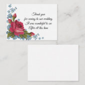 Vergeet me niet Bloem dank je kaarten Notitiekaartje (Voorkant / Achterkant)