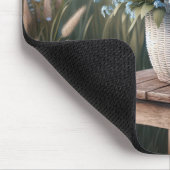 Vergeet-me niet bloem mand muismat (Hoek)