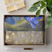 Vergeet me-niet bloem met gouden accenten tissuepapier (Geschenk)