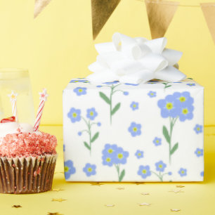 Vergeet-me-niet, bloem naadloos patroon cadeaupapier