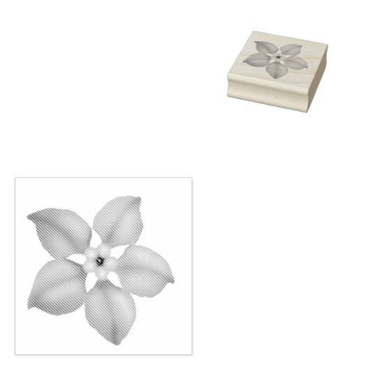 Vergeet me niet bloem rubberen stempel (Gestempeld)