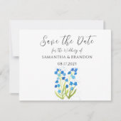 Vergeet me niet bloem Waterverf Blauw Bloemen Rust (Voorkant)