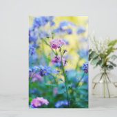 Vergeet-me-niet bloemen briefpapier (Staand voorkant)