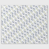 Vergeet me niet bloemen cadeaupapier (Vlak)