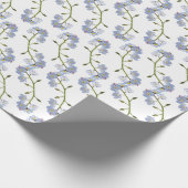 Vergeet me niet bloemen cadeaupapier (Hoek)