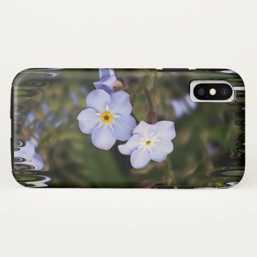 Vergeet me niet bloemen Case-Mate iPhone case (Achterkant (horizontaal))