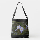 Vergeet me niet bloemen crossbody tas (Achterkant)