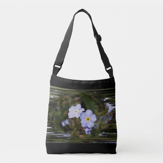 Vergeet me niet bloemen crossbody tas (Voorkant)