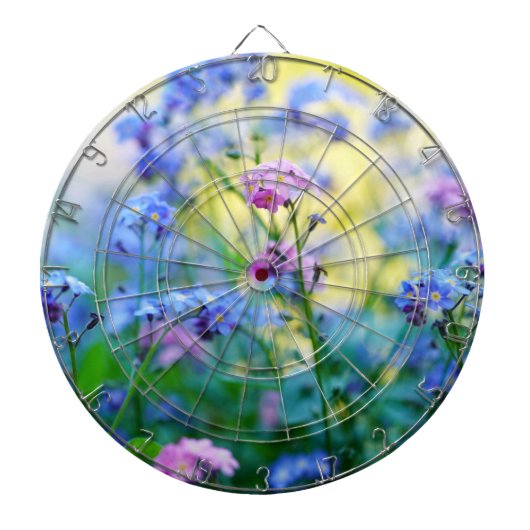 Vergeet-me-niet bloemen dartbord (Voorkant)