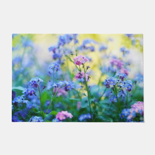 Vergeet-me-niet bloemen deurmat (Voorkant)