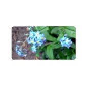 Vergeet me-niet bloemen etiket (Voorkant)