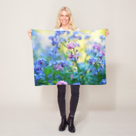 Vergeet-me-niet bloemen fleece deken