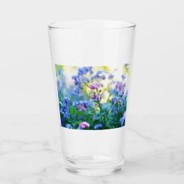 Vergeet-me-niet bloemen glas