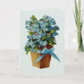 Vergeet me niet Bloemen Kaart (Voorkant)