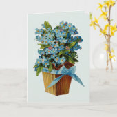 Vergeet me niet Bloemen Kaart (Gele Bloem)