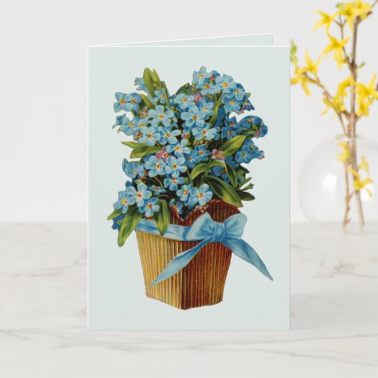 Vergeet me niet Bloemen Kaart (Gele Bloem)