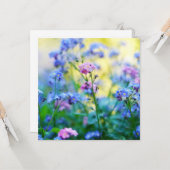 Vergeet-me-niet bloemen kaart (Voorkant / Achterkant in situ)