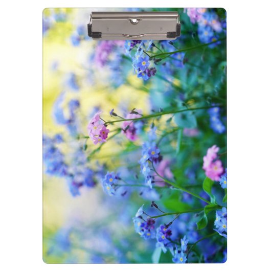 Vergeet-me-niet bloemen klembord (Voorkant)