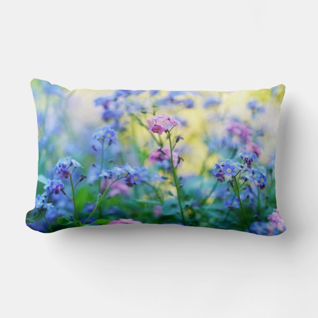 Vergeet-me-niet bloemen kussen (Voorkant)
