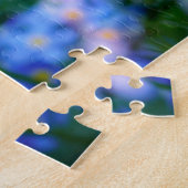 Vergeet-me-niet bloemen legpuzzel (Zijkant)