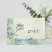Vergeet me niet bloemen lente bruiloft antwoord Ka (Staand voorkant)