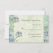 Vergeet me niet bloemen lente bruiloft antwoord Ka (Achterkant)