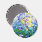 Vergeet-me-niet bloemen magneet (Voorkant / Achterkant)