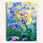 Vergeet-me-niet bloemen notitieboek (Voorkant)
