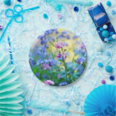 Vergeet-me-niet bloemen papieren bordje (Feest)